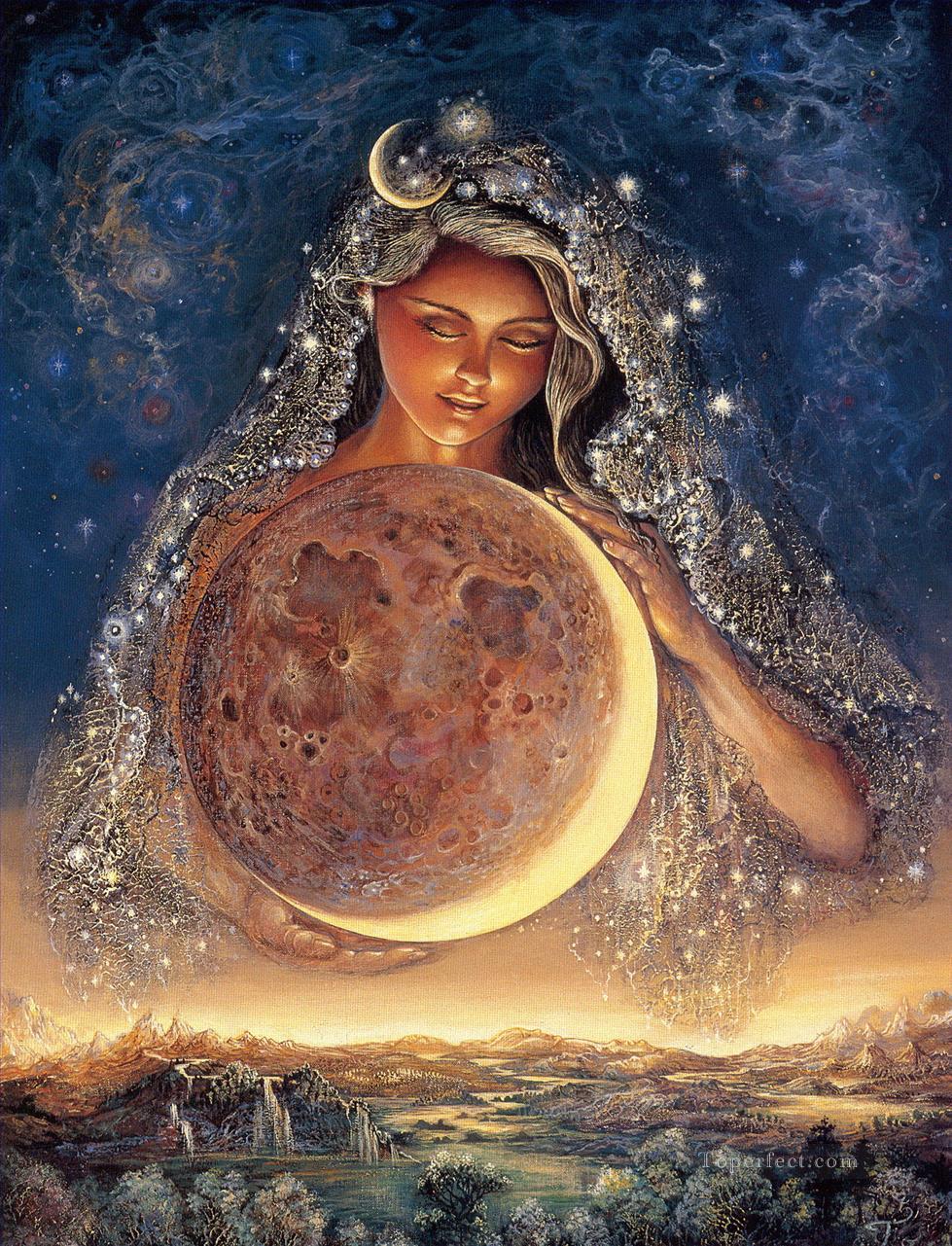 JW 女神 月の女神 ファンタジー油絵